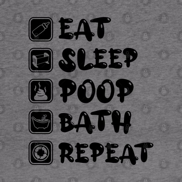 Eat Sleep Poop Bath Repeat by NoNameBoy